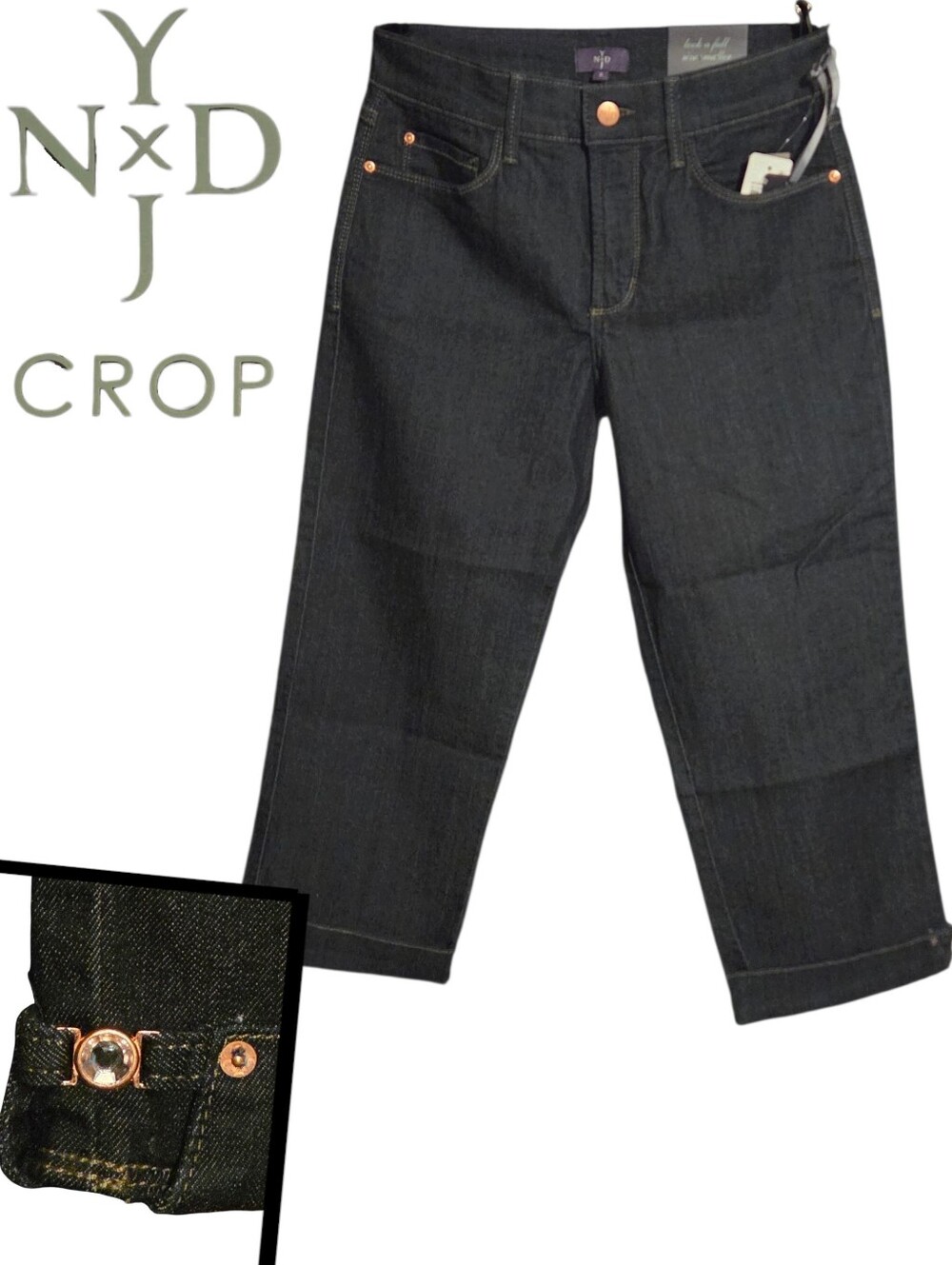 Ariel Novelty Clasp Cropped Jeans
